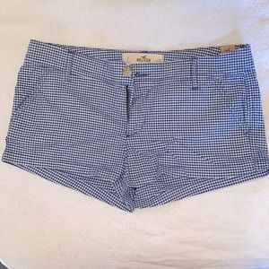Blue and white checkered Hollister shorts
